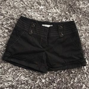 Black Cuffed Shorts